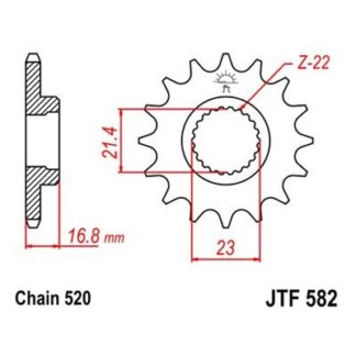 582-17 FRONT SPROCKET