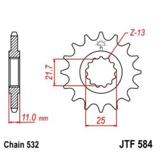 584-16 FRONT SPROCKET