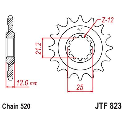 823-16 FRONT SPROCKET 16T