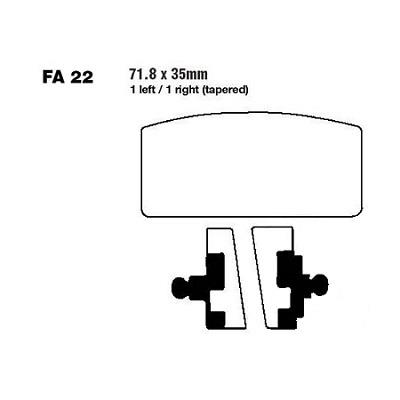 FA22- EBC DISC BRAKE PADS