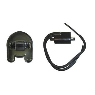 IGNITION COIL12V CDI TWIN LEAD 2 SPADE (90mm) LATE SUZUKI / YAMAHA
