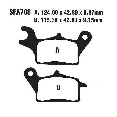 SFAC708 – EBC SCOOTER CARBON DISC BRAKE PADS