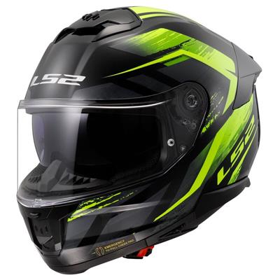 LS2 FF808 STREAM II FURY BLK H-V YELLOW-06 M