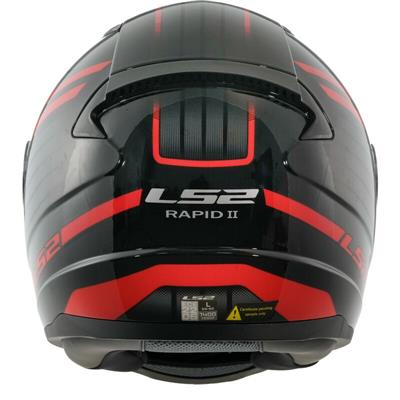 LS2 FF353 RAPID II CIRCUIT BLACK RED-06 XL