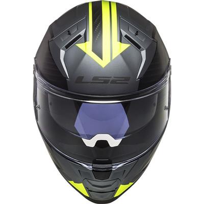 LS2 FF811 VECTOR II SPLITTER MATT TITANIUM H-V YELLOW-06 M