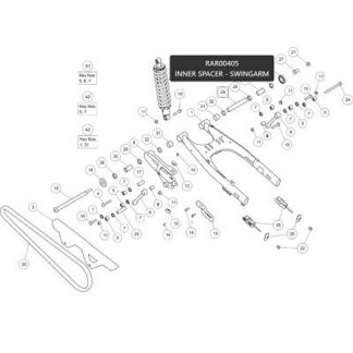 RAR00405 ROYAL ENFIELD, INNER SPACER, SWINGARM