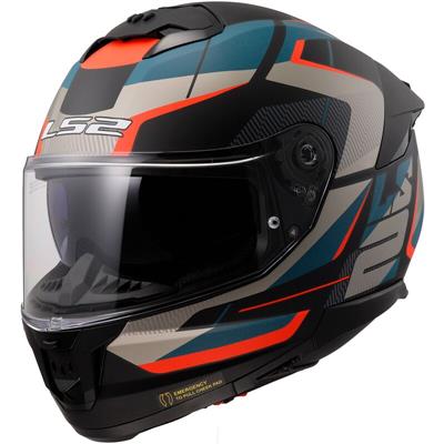 LS2 FF808 STREAM II ROAD MATT BLACK BLUE-06 XL