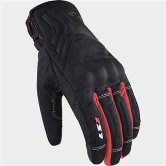 LS2 JET 2 MAN GLOVES BLACK RED XL