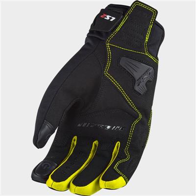 LS2 JET 2 MAN GLOVES BLACK H-V YELLOW M