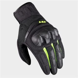 LS2 KUBRA MAN GLOVES ANTHRACITE H-V YELLOW XL