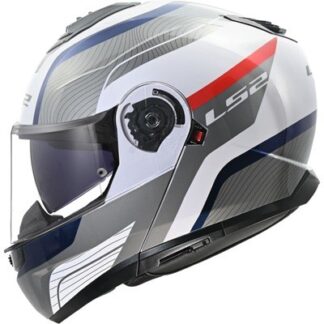 LS2 FF908 STROBE II MONZA WHITE BLUE RED SIZE L