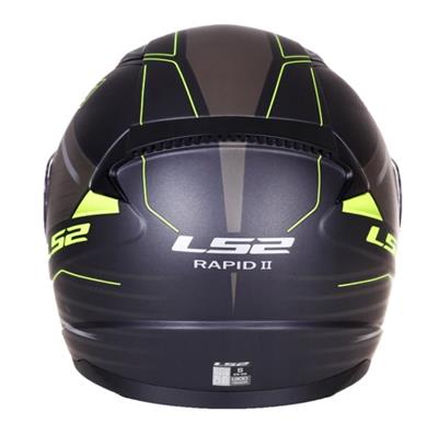 LS2 FF353 RAPID II ROKKU MATT BLACK H-V-YELLOW-06 S