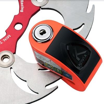 KOVIX ALARM DISC LOCK 6MM IN FLUO ORANGE