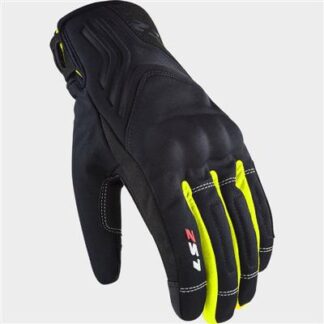 LS2 JET 2 MAN GLOVES BLACK H-V YELLOW L
