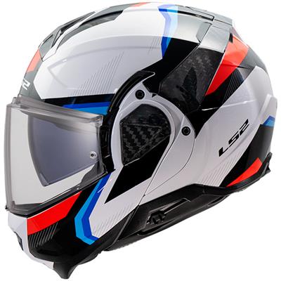 LS2 FF910 ADVANT 2 TRIPLE WHITE BLUE RED L