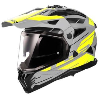 LS2 MX702 PIONEER 2 NAMIB MATT GREY / H-VIS YELLOW 06-M