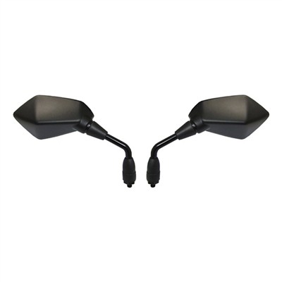 10MM MIRRORS BLACK MODERN STD THREAD (PAIR)