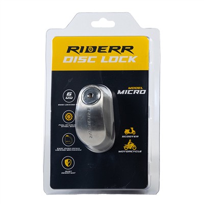 RIDERR MICRO DISC LOCK SILVER