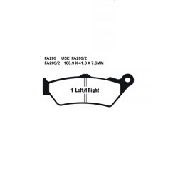 FA209/2HH – EBC DISC BRAKE PADS SINTERED